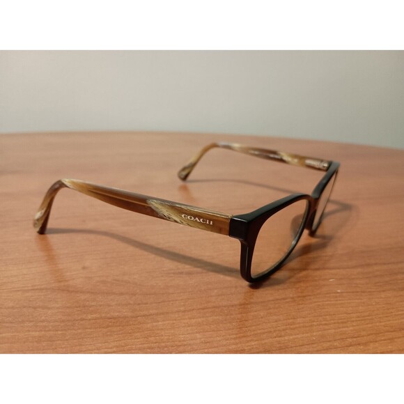 COACH HC6047 Libby 5193 Black/Light Brown Horn Frames Only Eyeglasses 49/16 135 - Picture 1 of 9